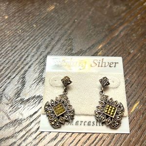 Marcasite sterling silver earrings